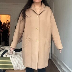 Everlane Cocoon Wool blend Tan Coat